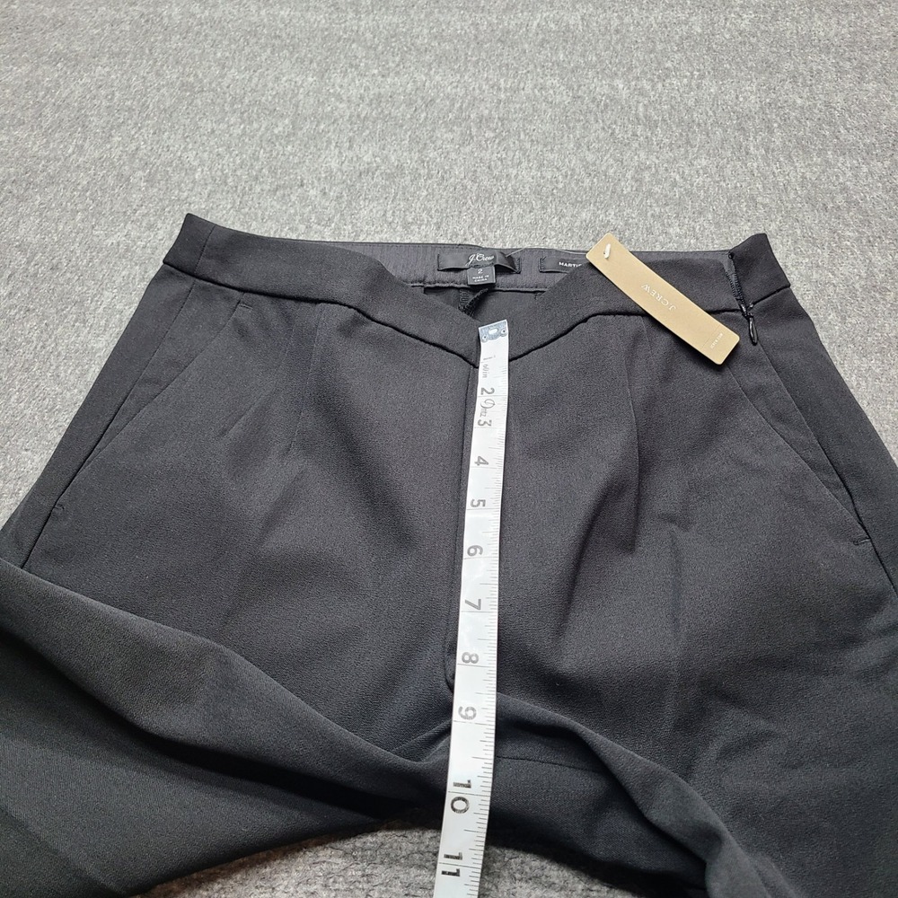 J.Crew Martie Pants Womens 2 Black Excellent Slim Fit Cropped Side Zip Trousers - Picture 3 of 8